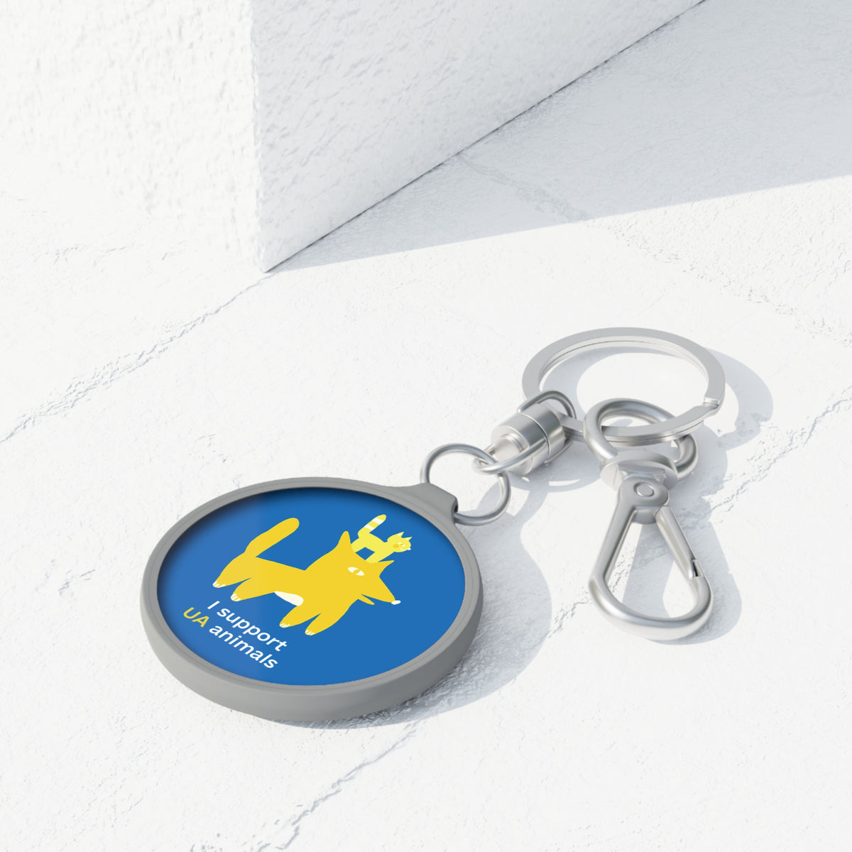 I Support UA Animals Key Ring and I Support UA Humans Dog Tag