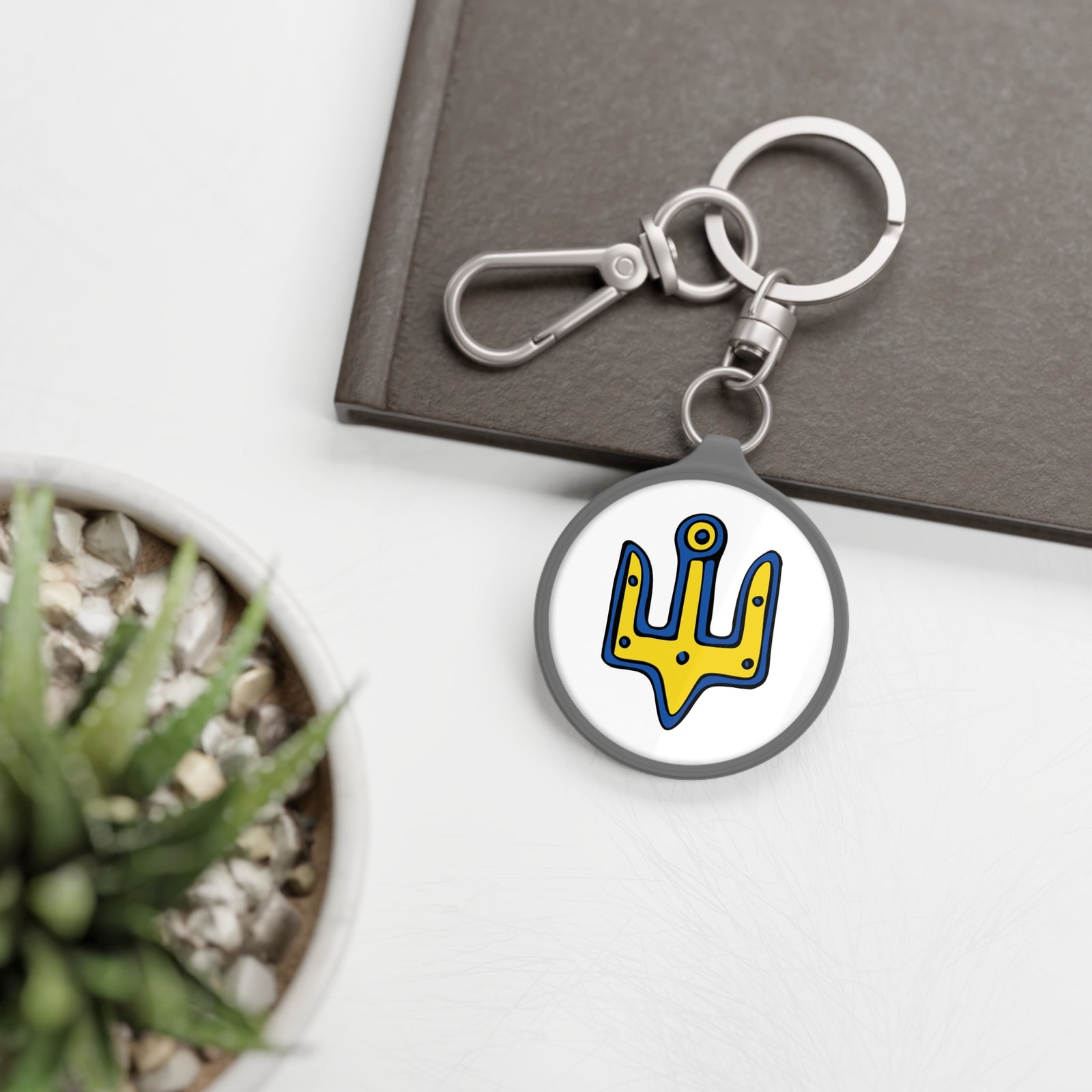 Ukrainian Trident Keyring Tag