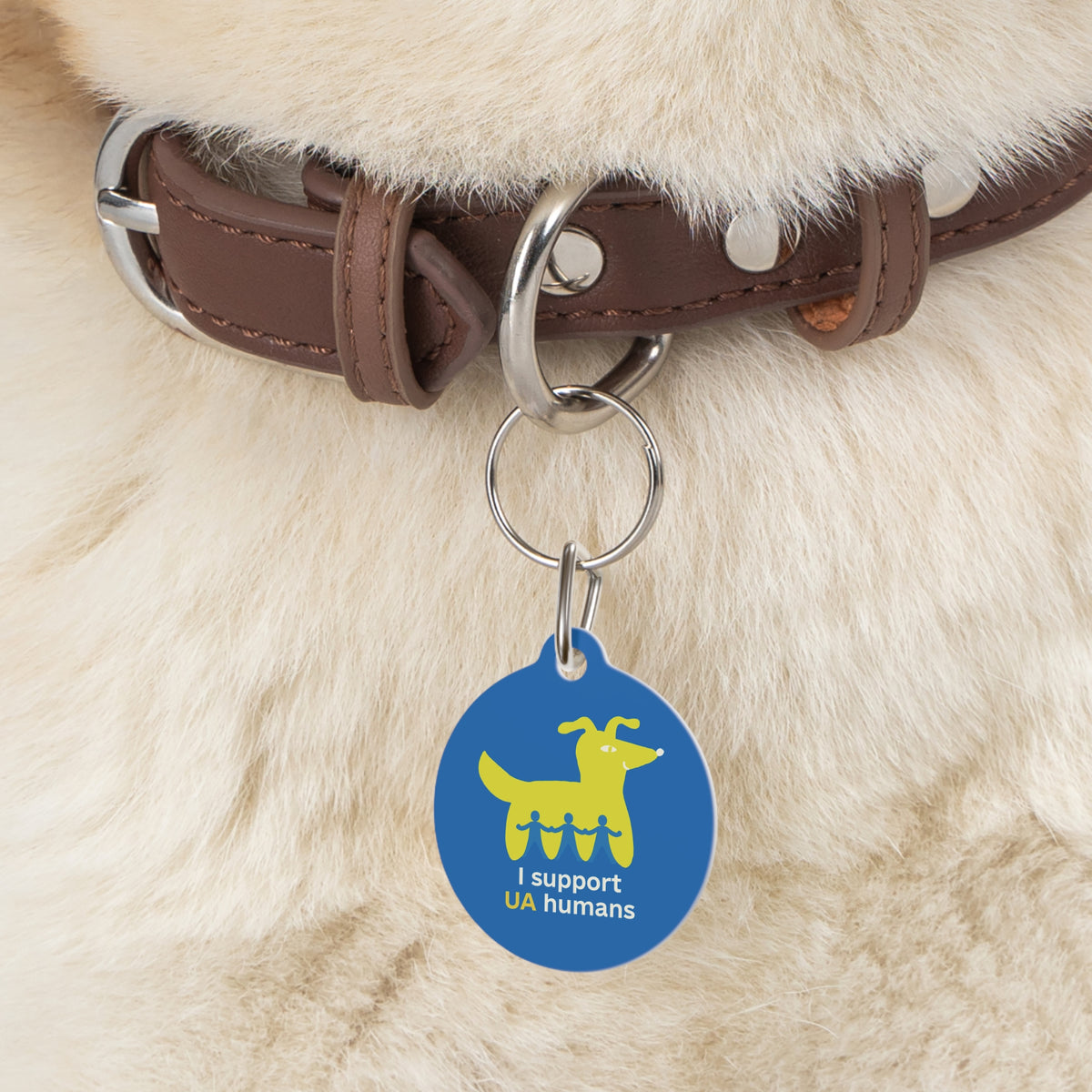 I Support UA Animals Key Ring and I Support UA Humans Dog Tag