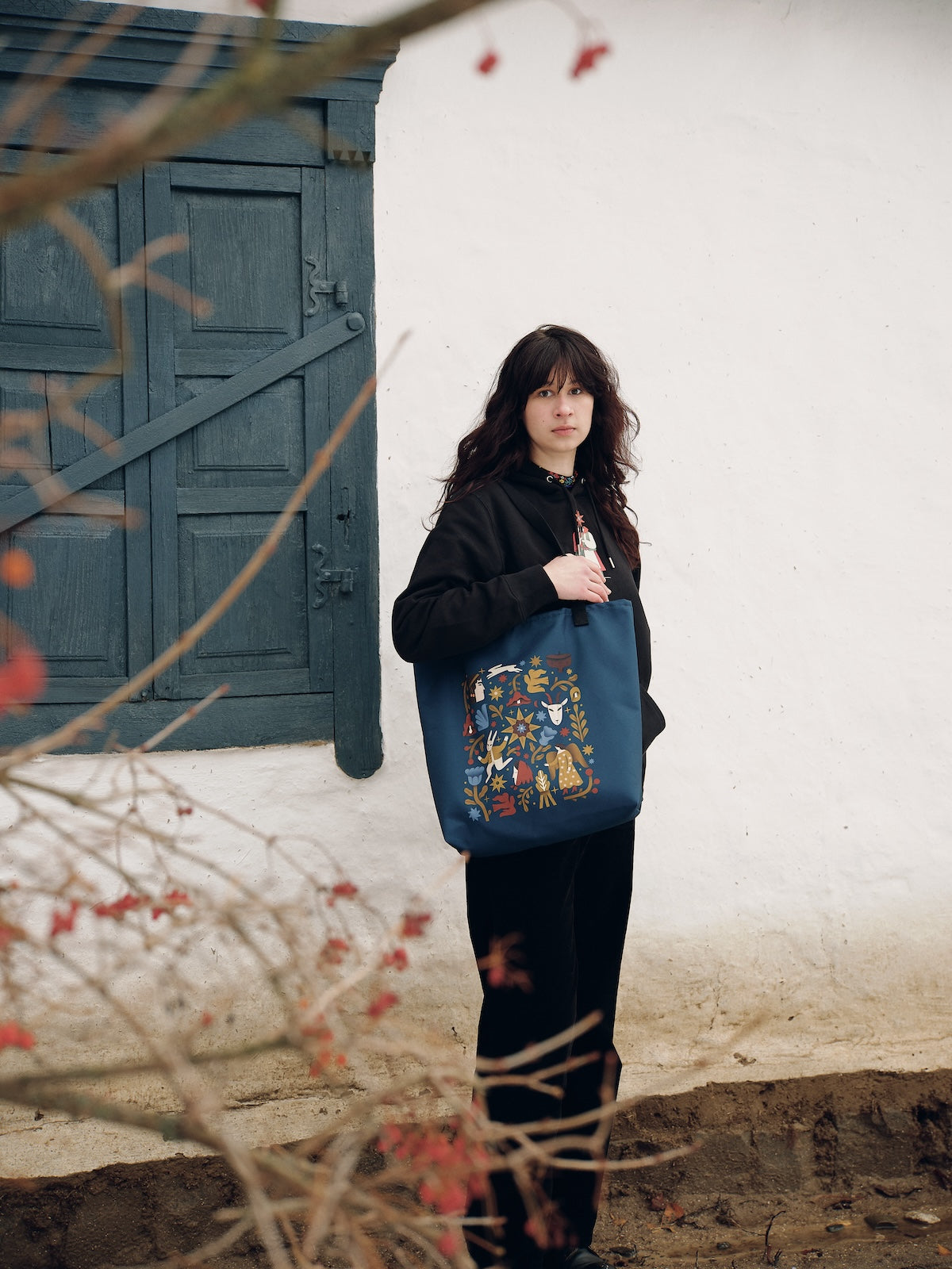 Christmas tote bag (Navy blue)