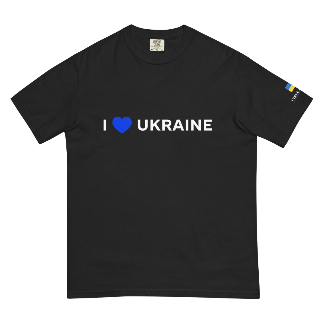 I Love Ukraine Black T-shirt