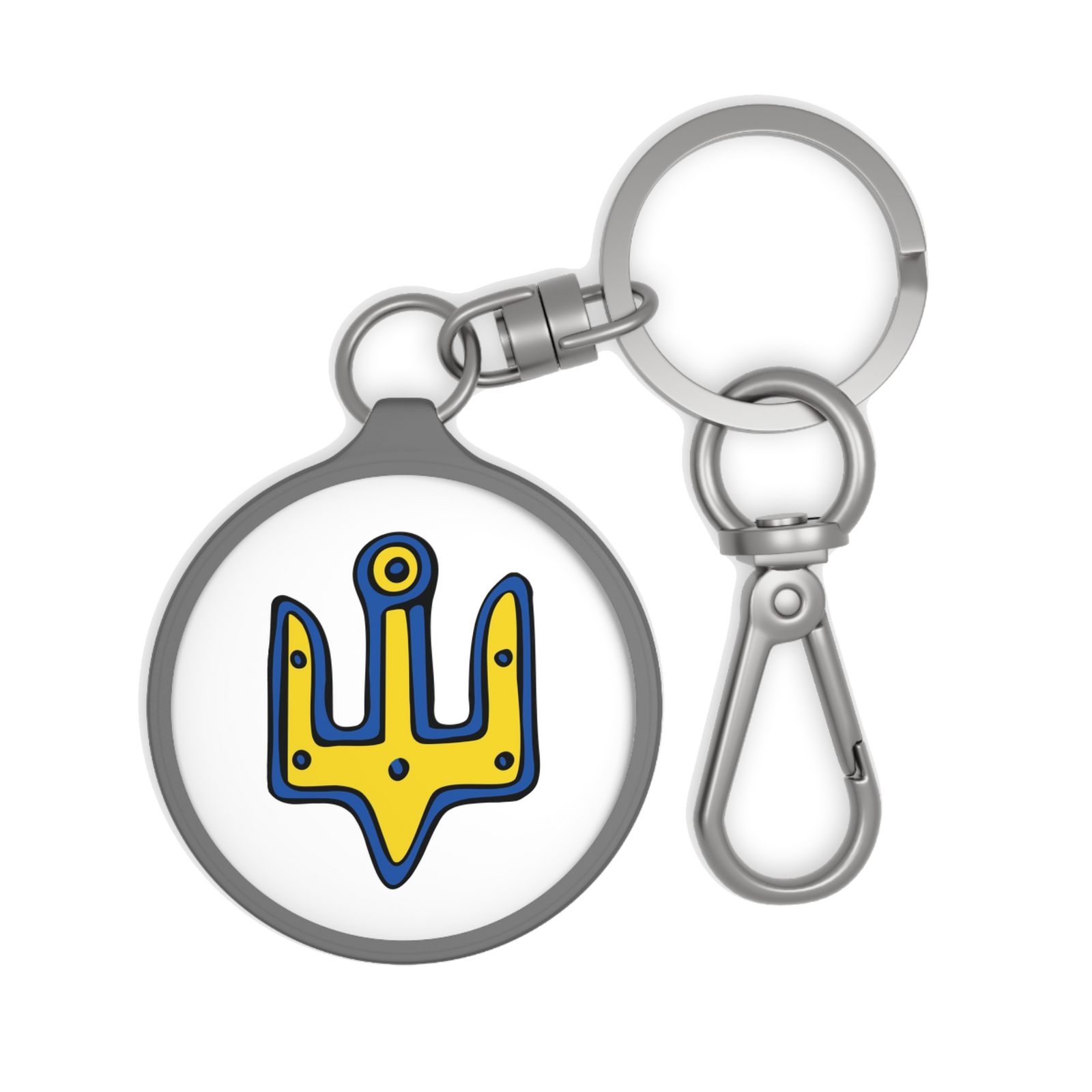 Ukrainian Trident Keyring Tag