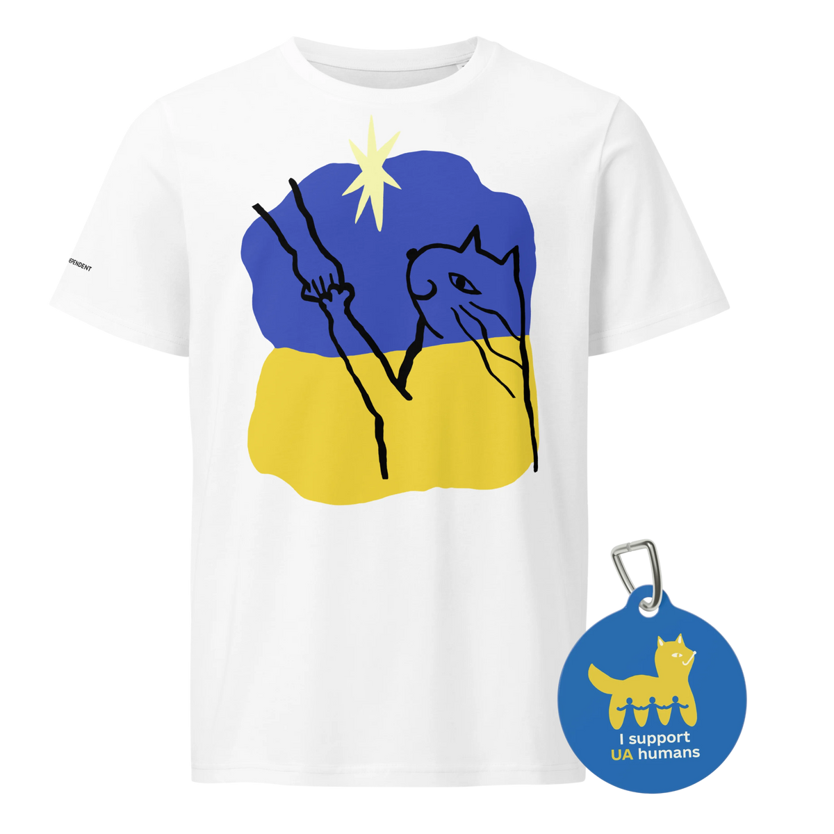 We Are Companions Human T-Shirt and I Support UA Humans Cat Tag