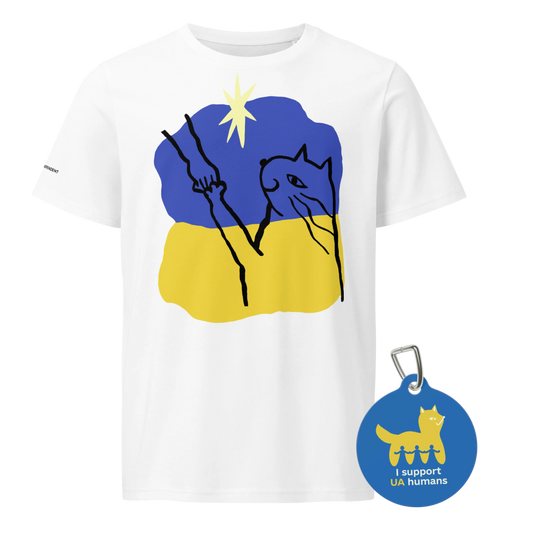 We Are Companions Human T-Shirt and I Support UA Humans Cat Tag