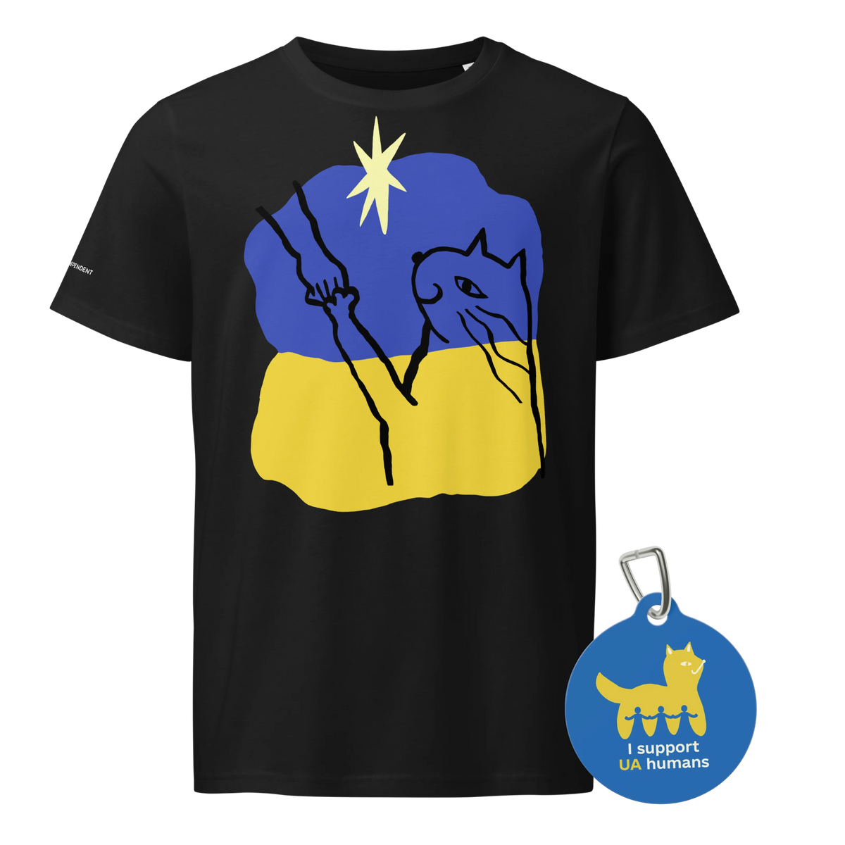We Are Companions Human T-Shirt and I Support UA Humans Cat Tag