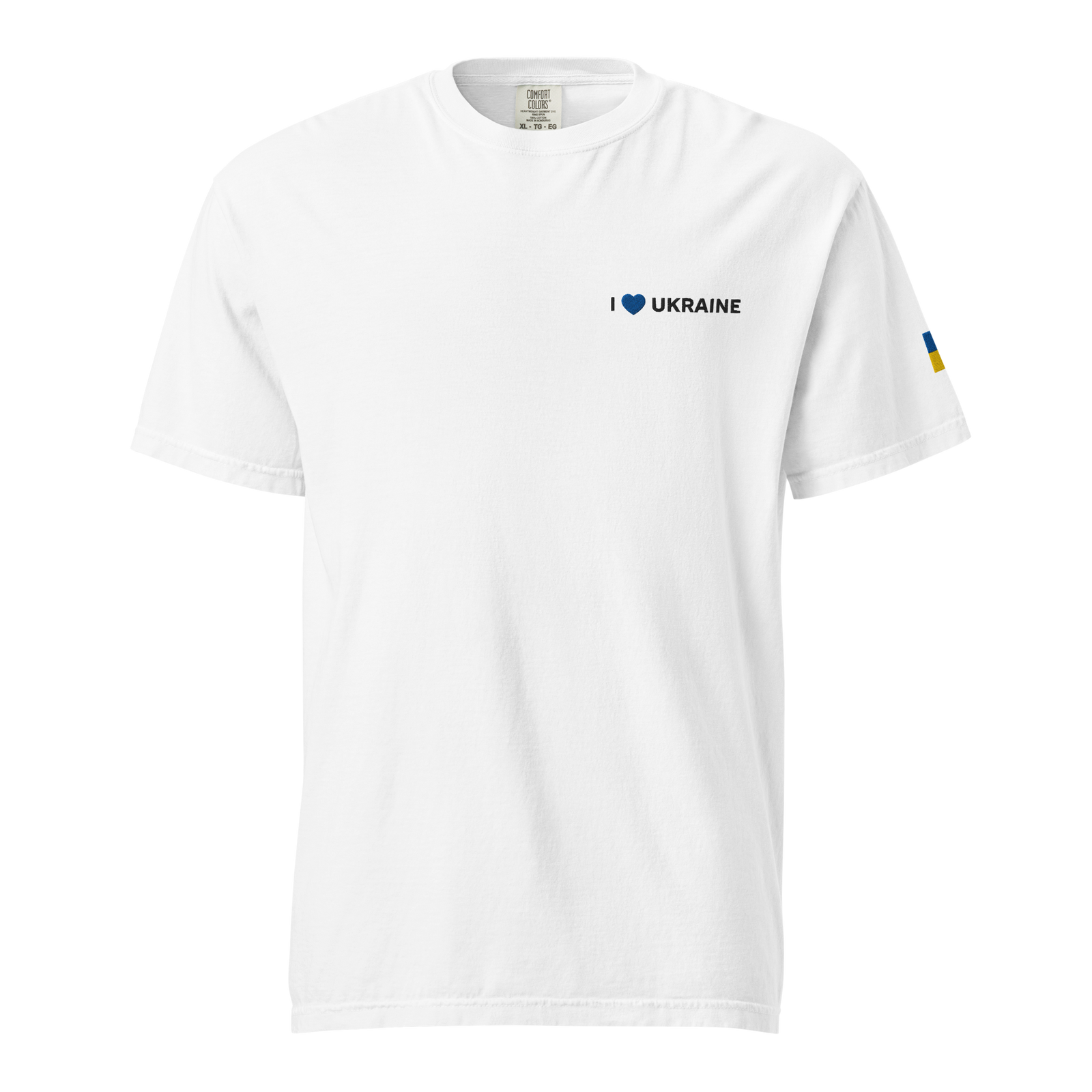 I Love Ukraine Embroidered T-shirt